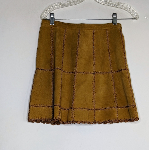 Free People Piece Out (Real Leather) Skirt - Picture 5 of 6